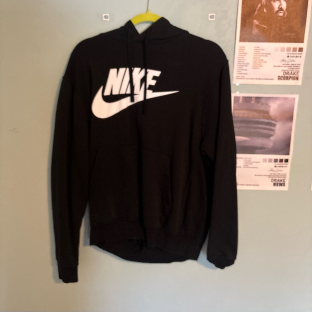 Nike Black and White Hoodie